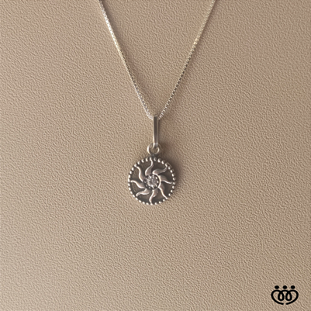 COLAR PRATA 925 SOL COM ZIRCÔNIA BOHO
