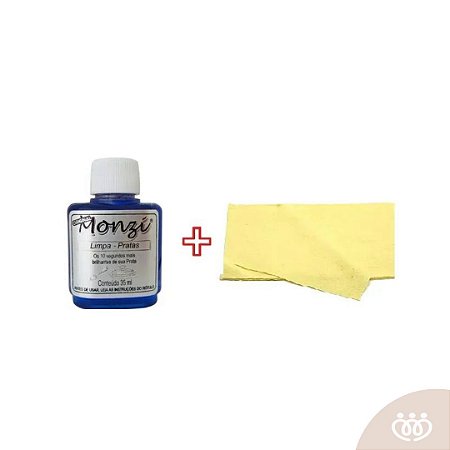 MONZI LIMPA PRATAS + FLANELA MÁGICA PARA POLIMENTO