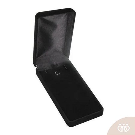 ESTOJO DE VELUDO PRETO PARA COLAR OU PULSEIRA