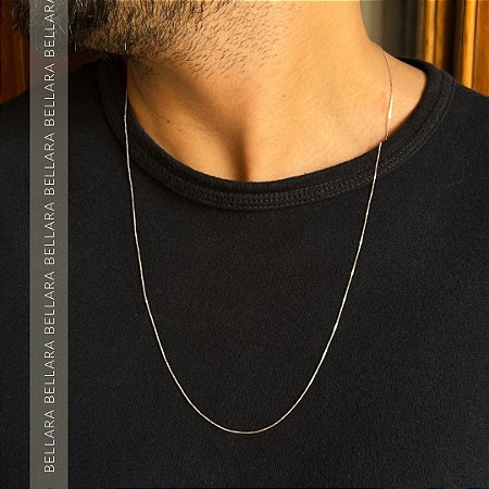 CORRENTE MASCULINA PRATA 925 VENEZIANA 70 cm