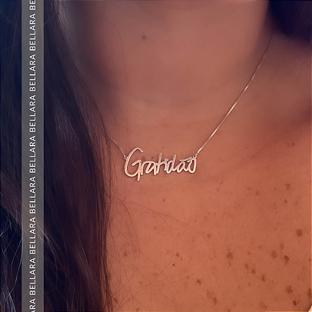 COLAR DE PRATA 925 - GRATIDÃO