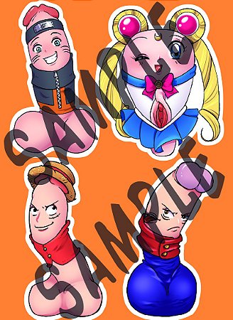 Cartela Caralhos de Anime