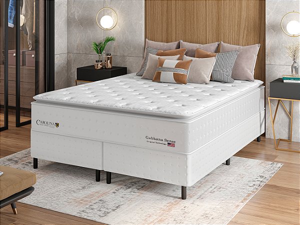 Colchão com Box Gabbana Sense Pillowtop Me - King Size - 1,93 x 2,03m - Altura 28cm