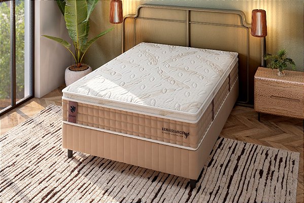 Colchão com Box  New Renaissance Firm Me EPS -  Casal - 1,38 x 1,88m - Altura 35cm