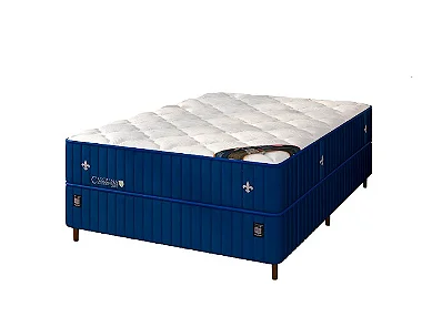 Colchão com Box Carolina Blue Me HSS - Casal - 1,38 x 1,88m - Altura 33cm