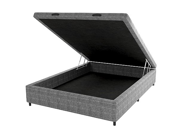 Base Box Aplauso com Baú Frontal - Viúva - 1,28 x 1,88m - Altura 43cm