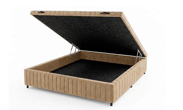 Base Box com Baú Frontal - Viúva - 1,28 x 1,88m - Altura 43cm