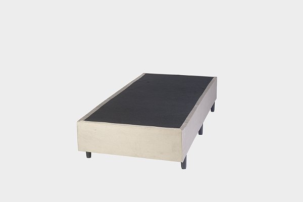 Base Box Hard Solteiro-0,88 x 1,88m-Altura 38cm-BG Poliéster bordado