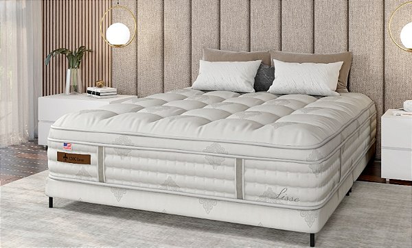 Colchão com Box CMG Lissê Me HSS - King Size - 1,93 x 2,03m - Altura 36cm