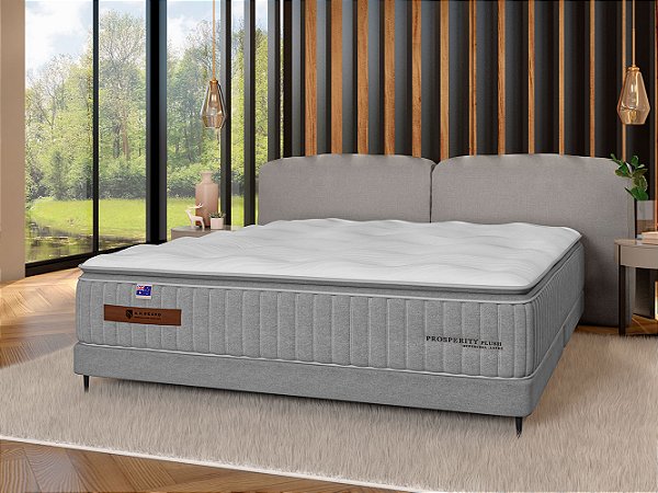Colchão com Box Prosperity Plush Me - King Size - 1,93 x 2,03m - Altura 38cm