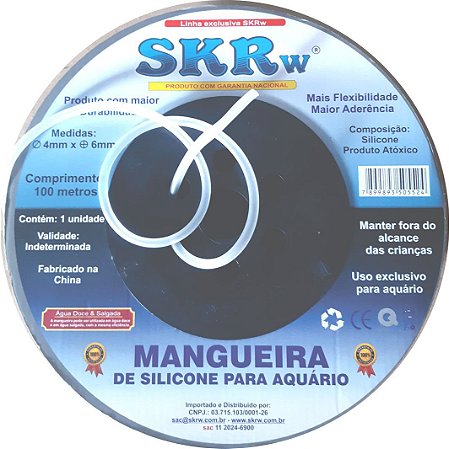 SKRw MANGUEIRA SILICONE  4MM 100 METROS