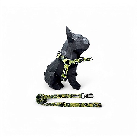 Kit Peitoral Y Antipuxão para cachorros com Guia Milicão
