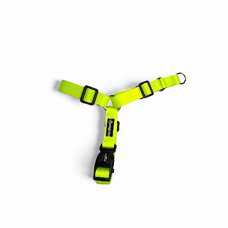 Peitoral Y Antipuxão para cachorros Neon Amarelo