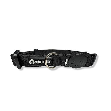 Coleira para Gatos Breakaway Anti-Enforcamento Preto