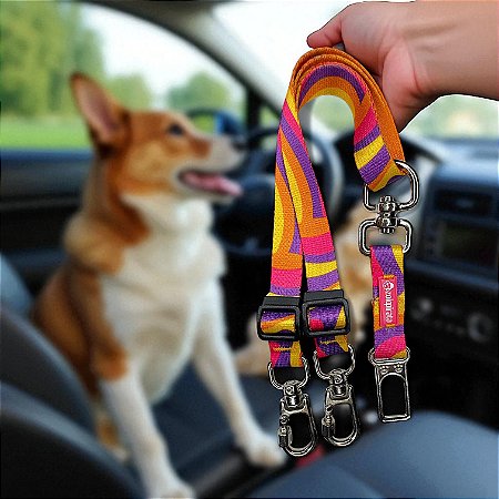 Cinto de Segurança Duplo para cachorros Wave