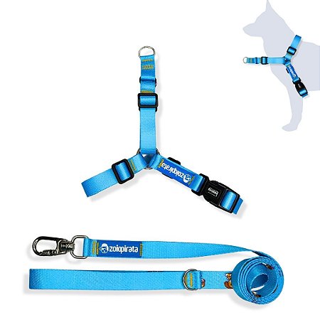 Kit Peitoral Y Antipuxão para cachorros com Guia Puppy