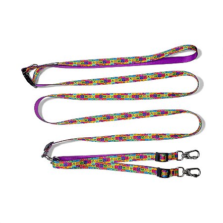 Guia Mãos Livres Dupla para cachorros Emoji