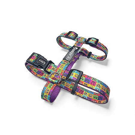 Peitoral H antipuxão para cachorros Emoji