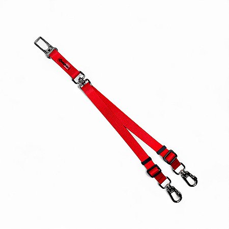 Cinto de Segurança Duplo para cachorros Vermelho