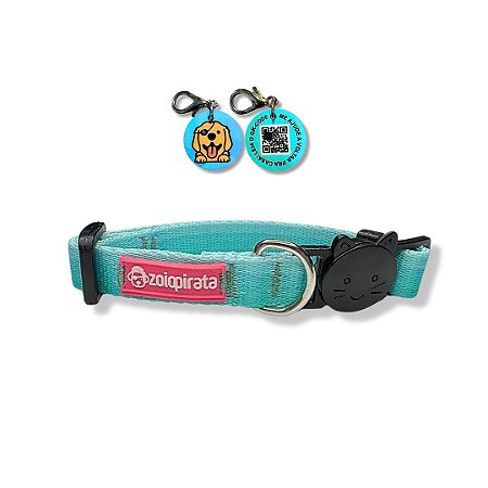 Coleira para Gatos com Tag QR Code Breakaway Anti-Enforcamento Maldivas