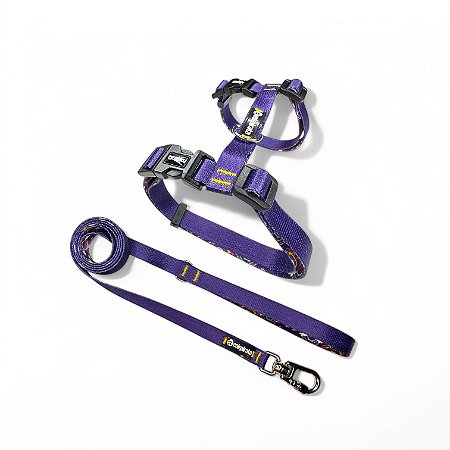 Peitoral para Gatos com Guia Roxo