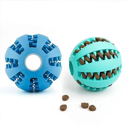 Brinquedo Bola Porta Petisco para Cães e Gatos – Mordedor e Limpeza dos Dentes