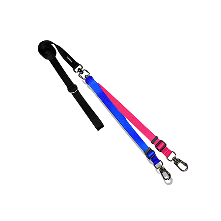 Guia Dupla para cachorros Azul e Rosa | Tutti Frutti