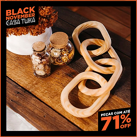 Elo Decorativo - 4 Peças para Mesa/Aparador