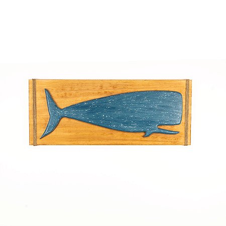 Quadro Artesanal em Alto Relevo - Baleia Azul