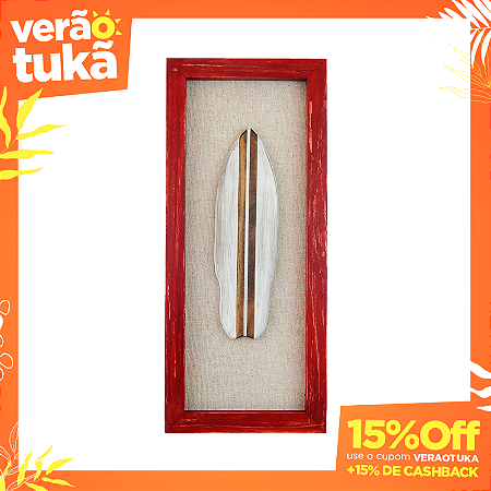 Quadro Artesanal Prancha de Surf - Modelo 3 (43x19cm)