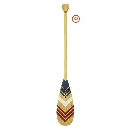 Remo Decorativo Artesanal Kopacê em Madeira Natural (Pintura K02)