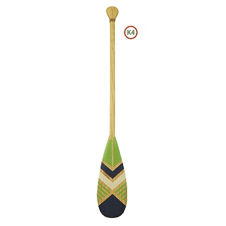 Remo Decorativo Artesanal Kopacê em Madeira Natural (Pintura K04)
