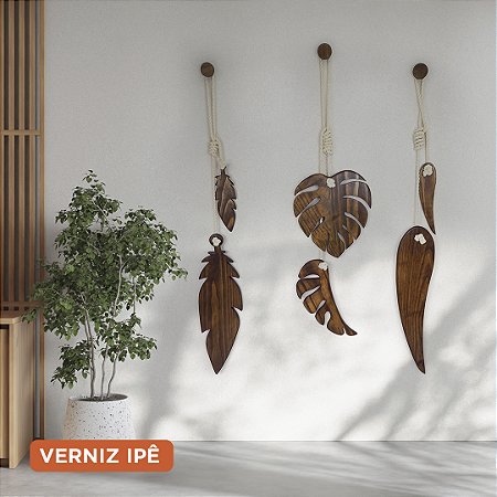 Kit de 3 Pares de Pendentes de Corda