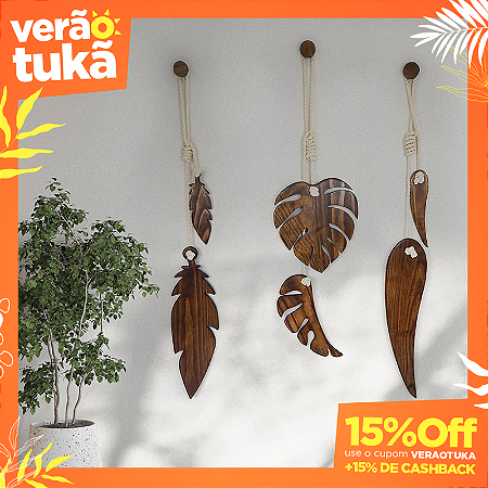 Kit de 3 Pares de Pendentes de Corda