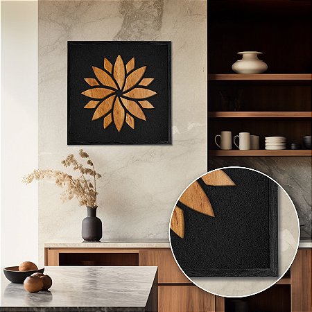 Quadro Mandala em Alto Relevo - C/Moldura