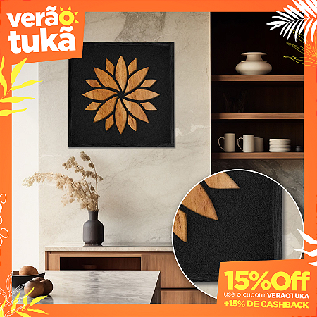 Quadro Mandala em Alto Relevo - C/Moldura