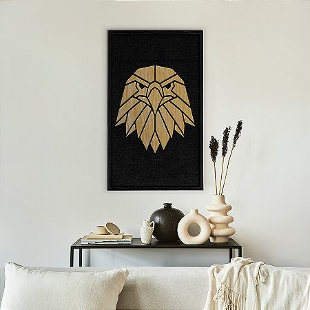 Quadro Artesanal em Alto Relevo -  Águia (90x60cm)