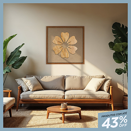 Quadro Artesanal em Alto Relevo - Rosa do Deserto (60x60cm)