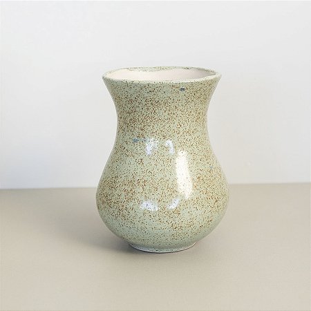 Vaso em Cerâmica Mod: Savana de 15x12cm - Cor: Cinza Vesuvio