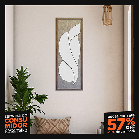 Quadro Artesanal Pétalas de Flores - (100x35) - Fundo em tecido