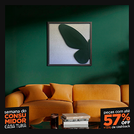 Quadro Artesanal Asa de Borboleta - (60x60) - Fundo em tecido
