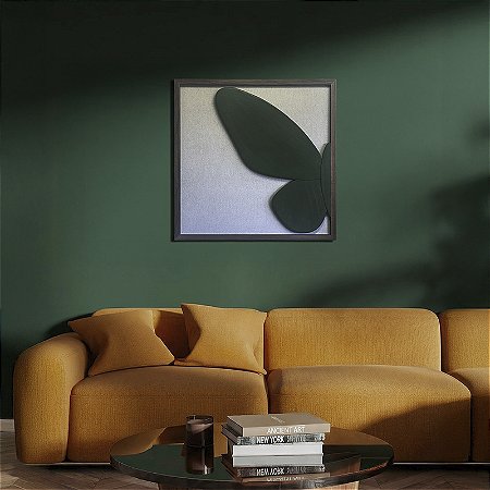 Quadro Artesanal Asa de Borboleta - (60x60) - Fundo em tecido