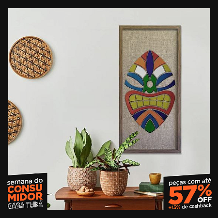 Quadro em Madeira Carranca Iurucuá