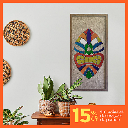 Quadro em Madeira Carranca Iurucuá