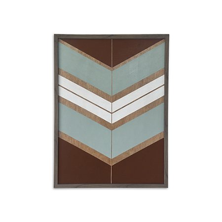 Quadro Geométrico Tribal Abstrato - "Flecha Vertical" (80x60)