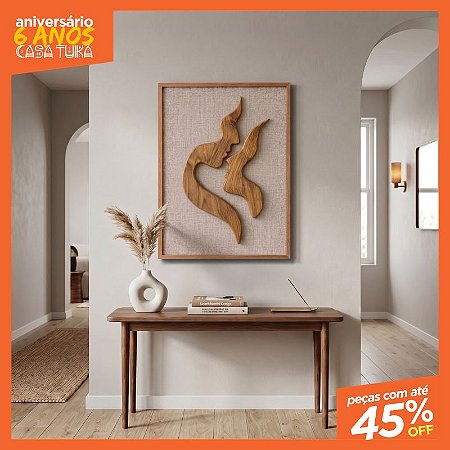 Quadro Artesanal em alto Relevo - Dueto - 80x60cm