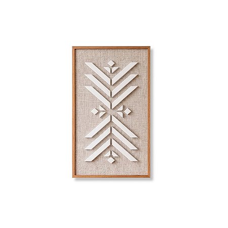 Quadro Artesanal em Madeira - Tribal - Caminhos (80x40cm)