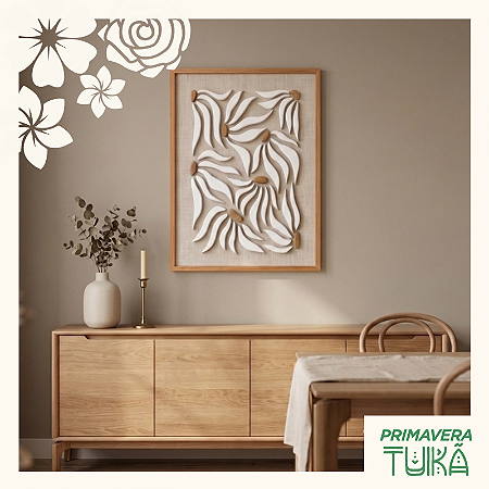 Quadro em alto Relevo - Margarida - (80x60cm)