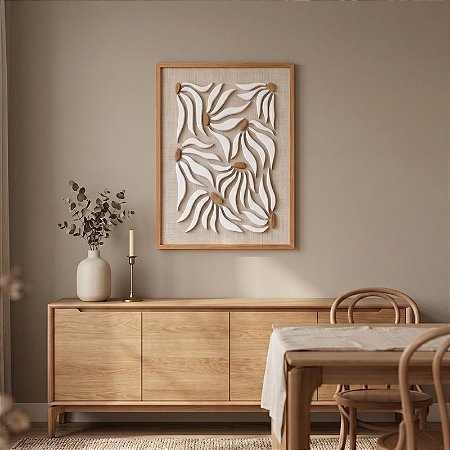 Quadro em alto Relevo Margarida - (80x60cm)