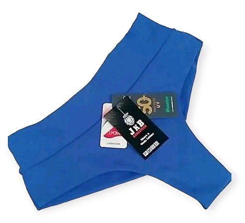 Calcinha de Biquíni Hot Paint Fio Duplo Cós Alto Azul Royal a mais vendida